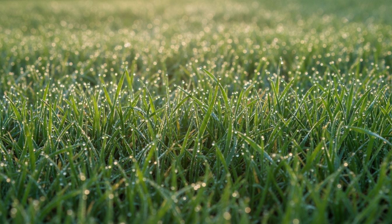 Fresh green lawn grass